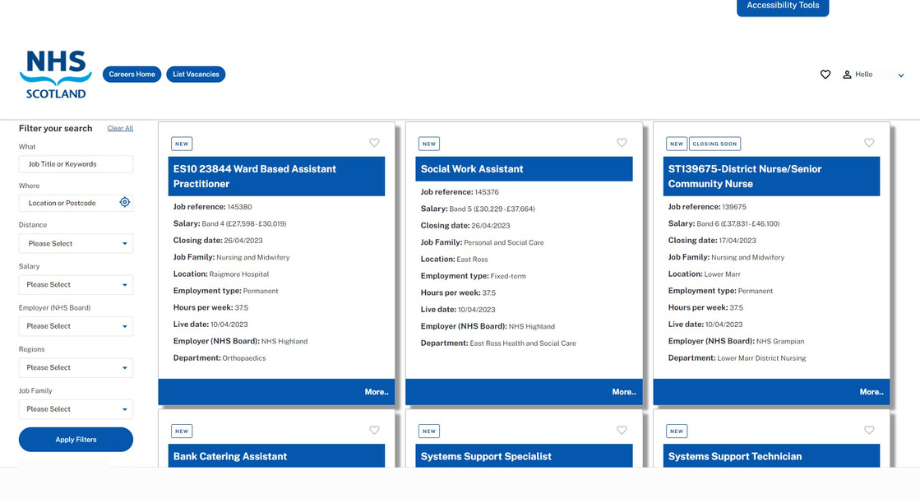 Your guide to the NHSScotland application process